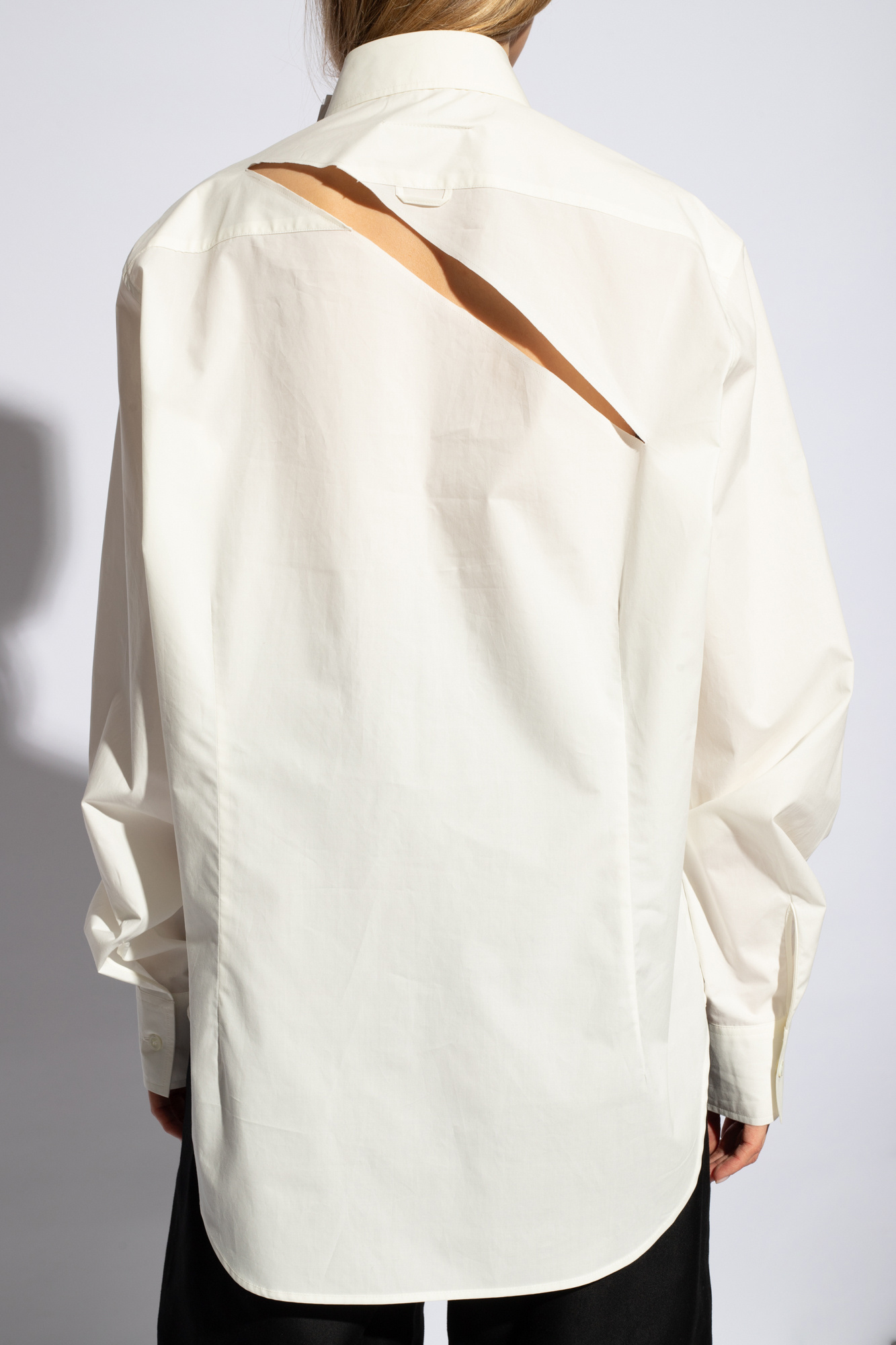 Cream Cotton shirt biker MM6 Maison Margiela
